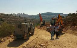 اسرائيل تغلق طريقاً زراعياً في بلدة الخضر