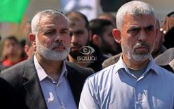 اسماعيل هنية ويحيى السنوار -قادة حماس في غزة-
