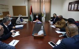 اجتماع وزيرة الصحة باتحاد نقابات عمال فلسطين