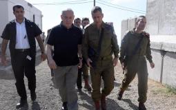 نتنياهو مع قيادة الجيش على الحدود اللبنانية