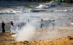 قمع المسير البحري شمال غزة