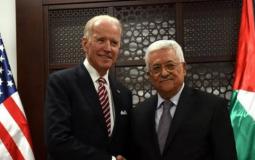 الرئيس عباس في لقاء سابق مع جو بايدن