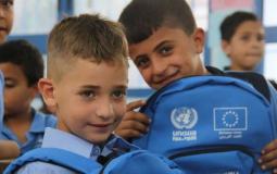 طلاب في مدرسة تابعة للأونروا في غزة