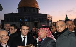 الرئيس الفرنسي إيمانويل ماكرون يزور المسجد الأقصى في القدس