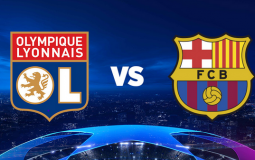 مباراة برشلونة ضد ليون في دوري ابطال اوروبا
