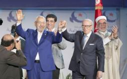 الرئيس التونسي مع زعيم حركة النهضة