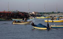 قوارب في بحر غزة -ارشيف-