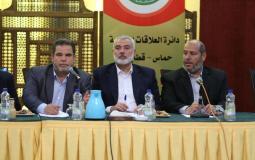 اجتماع قيادة حركة حماس مع قادة الفصائل بغزة أمس