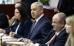 وزراء اسرائيليون خلال جلسة للحكومة الاسرائيلية
