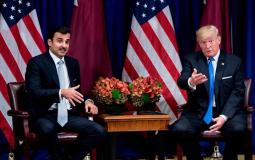 الرئيس الأمريكي دونالد ترامب وأمير قطر تميم بن حمد