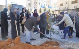 فعالية لزراعة الأشجار بشارع القدس المفتوحة بقلقيلية