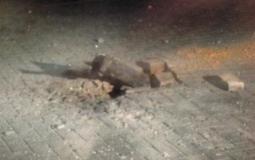 قذيفة صاروخية أطلقت من غزة وسقطت في تل أبيب