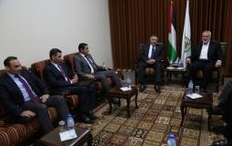 اجتماع قيادة حماس مع وفد المخابرات المصرية في غزة أمس