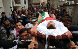 تشييع جثمان الشهيد كرم فياض جنوب قطاع غزة