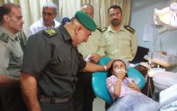 اللواء الجراح يتفقد المستشفى الجزائري بخانيونس