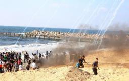 مواجهات مع قوات الاحتلال قرب شاطئ زيكيم شمال غزة