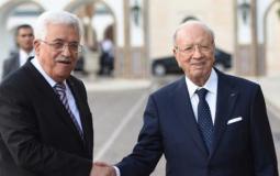 الرئيس التونسي الباجي قايد السبسي والرئيس محمود عباس
