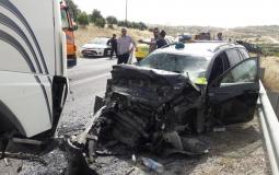 مصرع مواطن وإصابة 4 اخرين في حادث سير وقع جنوب بيت لحم  