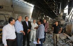 علي الحايك يتفقد المصانع والمنشآت المتضررة بجولة التصعيد الأخيرة على غزة