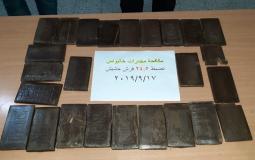 ضبط 24 فرش حشيش جنوب قطاع غزة