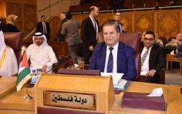 وزير الصحة الفلسطيني جواد عواد أثناء مشاركة فلسطين في مجلس وزارء الصحة العرب