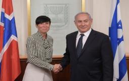 نتنياهو يبحث أوضاع غزة مع وزيرة خارجية النرويج