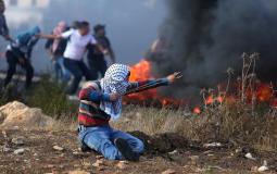 مواجهات بين شبان فلسطينيين وقوات الاحتلال عند حدود غزة -ارشيف-