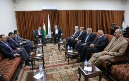 لقاء قيادة حماس مع وفد المخابرات المصرية في غزة أمس