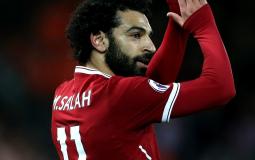 النجم المصري محمد صلاح لاعب ليفربول بعد تسجيل الهدف