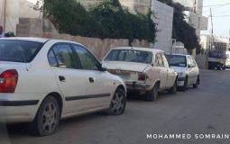مركبات معطوبة الإطارات في قرية برقة برام الله