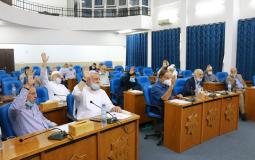خلال جلسة المجلس التشريعي في غزة اليوم