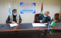 توقيع الاتفاقية بين وزارة الأوقاف و ممثل الهيئة العالمية للرعاية الإنسانية والإغاثة