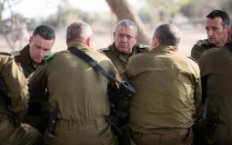 رئيس أركان جيش الاحتلال الإسرائيلي غادي إيزنكوت مع قيادة جيش الاحتلال الجنوبية وفرقة غزة 
