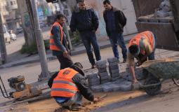 بلدية غزة تنجز صيانة 80 حفرة في شوارع المدينة