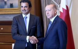 رجب طيب اردوغان - الرئيس التركي وتميم بن حمد أمير قطر -ارشيف-