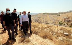 اسماعيل هنية خلال زيارته إلى منطقة مرج الزهور جنوب لبنان عصر اليوم