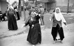 سيدات فلسطينيات خلال الانتفاضة الأولى بغزة