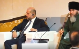 د. محمود الهباش خلال مشاركته بالمؤتمر الدولي "الإسلام رسالة تسامح وسلام" اليوم