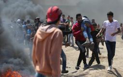 اصابة فلسطيني برصاص الاحتلال في مسيرات العودة شرق غزة