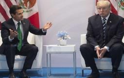 رئيسا الولايات المتحدة والمكسيك خلال لقائهما على هامش قمة العشرين في هامبورغ - 7 يوليو 2017