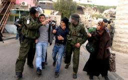 اعتقال الأطفال الفلسطينيين من قبل قوات الاحتلال 