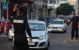 شرطة المرور بغزة ترصد حالة الطرق في الشوارع والمفترقات