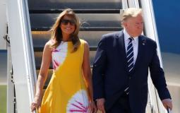 الرئيس الأمريكي دونالد ترامب برفقة زوجته ميلانيا في قمة مجموعة السبع الكبار