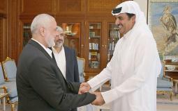 تميم بن حمد آل ثاني أمير قطر وإسماعيل هنية رئيس المكتب السياسي لحركة حماس -ارشيف-