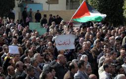 تظاهرة لعمال فلسطينيين
