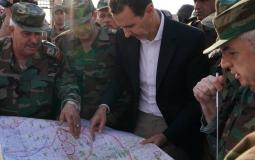 بشار الأسد مع جنود سوريين