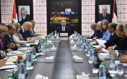 جلسة مجلس الوزراء الفلسطيني في رام الله اليوم