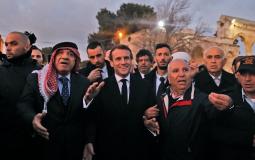 الرئيس الفرنسي ايمانويل ماكرون في القدس