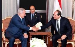 الرئيس المصري خلال لقاء سابق مع نتنياهو