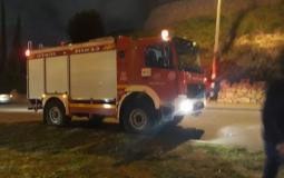 اندلاع حريق داخل شاحنة في كفرقرع